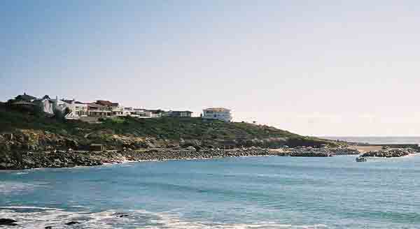 The houses on the hill above the harbour